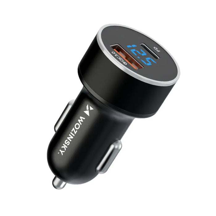 Wozinsky WDCCAC USB-C USB-A 36W car charger - black - Cell phone USB charger<<<HurtelXML