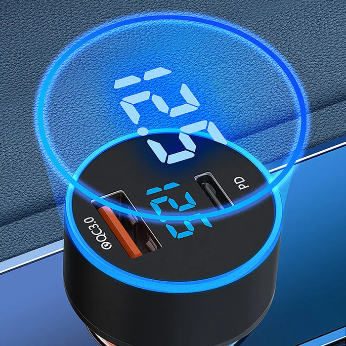 Wozinsky WDCCAC USB-C USB-A 36W car charger - black - Cell phone USB charger<<<HurtelXML