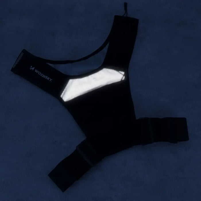 Wozinsky WKDB1 Reflective Running Vest - Black - Nerki opaski kamizelki do biegania<<<HurtelXML