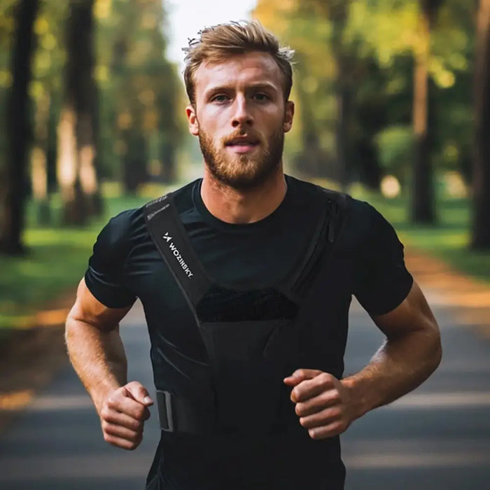 Wozinsky WKDB1 Reflective Running Vest - Black - Nerki opaski kamizelki do biegania<<<HurtelXML