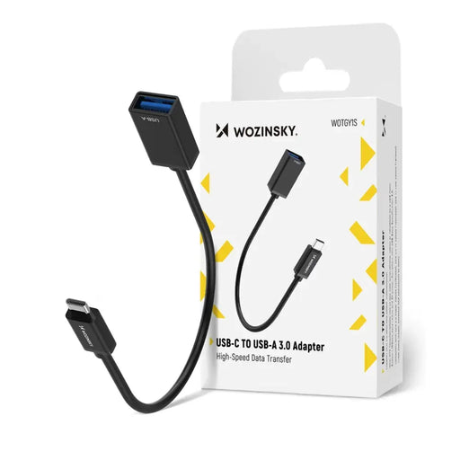 Wozinsky WOTGY1S USB-C 3.0 (male) - USB-A 3.0 (female) OTG Adapter - Black - USB adapters<<<HurtelXML