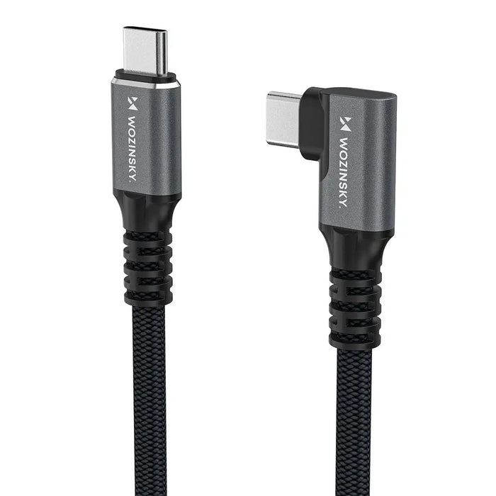 Wozinsky WPS2-UY41S USB-C Thunderbolt 4 240W Angled Cable 2m - Black - Cell phone cables<<<HurtelXML