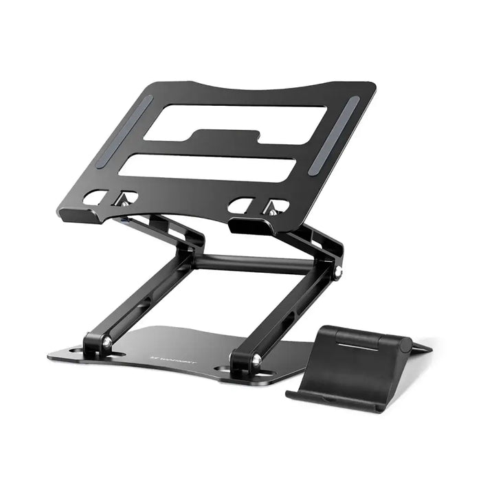Wozinsky WRS-CPY75DSB Aluminum Laptop and Tablet Stand + Free Smartphone Stand - Black - Stands and tables