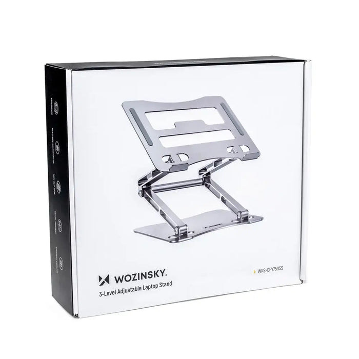 Wozinsky WRS-CPY75DSS Aluminum Laptop and Tablet Stand + Free Smartphone Stand - Silver - Stands and tables