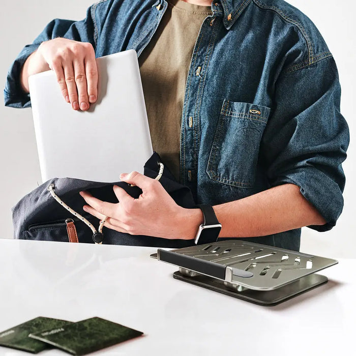 Wozinsky WRS-CPY84SS Aluminum Laptop and Tablet Stand + Free Smartphone Stand - Silver - Stands and tables