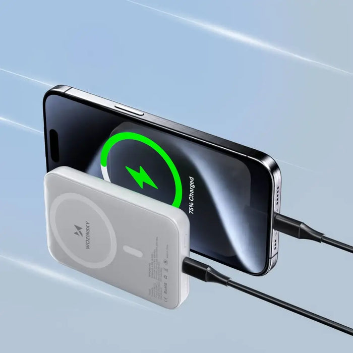 Wozinsky WRW349YWS 10,000 mAh Magnetic Power Bank - White - Powerbanks<<<HurtelXML