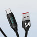 Wozinsky WUACC2 USB A - USB C Cable with Display 66W 6A 2m - Black - Cell phone cables<<<HurtelXML