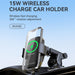 Wozinsky WUMID Car Dashboard Phone Holder with 15W Inductive Charger - Black - Uchwyty samochodowe z ładowarką Qi