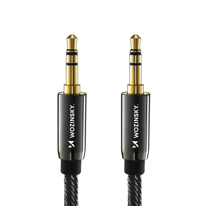 Wozinsky universal mini jack cable 2x AUX cable 3 m black
