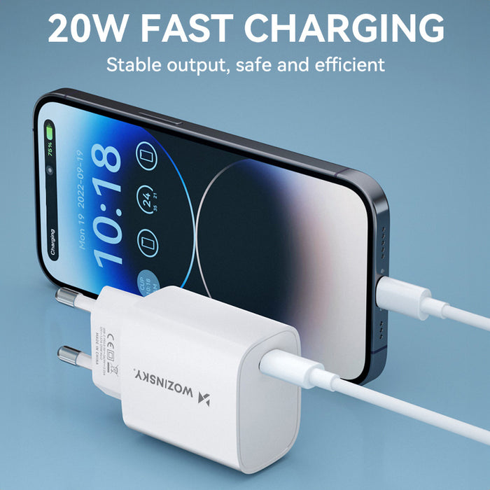 Wozinsky WGWCCW 20W USB-C wall charger - white