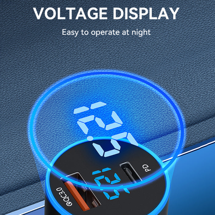 Wozinsky WDCCAC USB-C USB-A 36W car charger - black