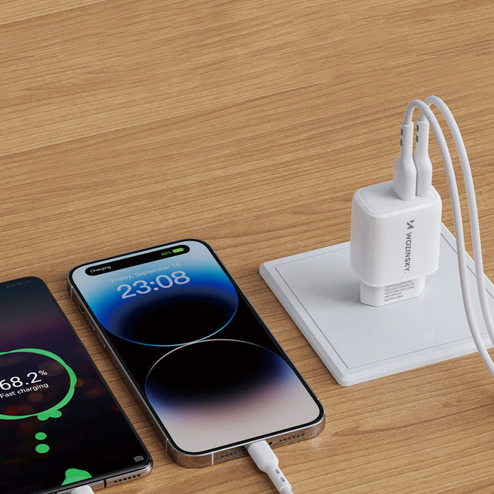 Wozinsky CUWCW 2.4A 2 x USB-A wall charger - white