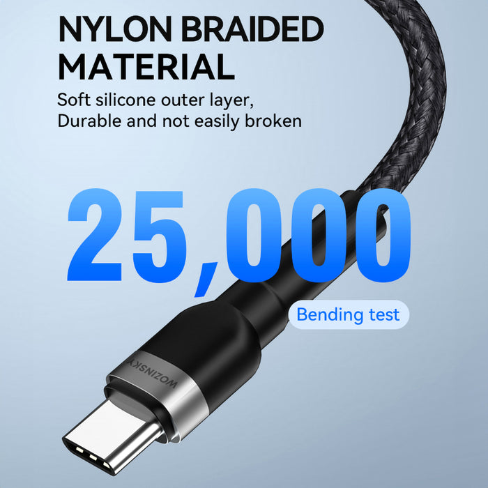Wozinsky WNBCC2 USB-C / USB-C PD 65W cable 2 m - black