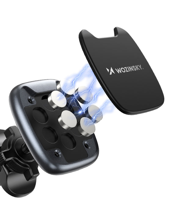 Wozinsky WUMTK magnetic phone holder for car air vent - black