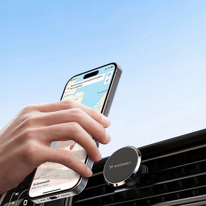 Wozinsky WUMKO magnetic phone holder for car air vent - black