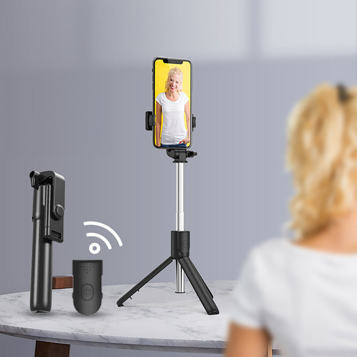 Selfie stick WRY1S telescopic tripod 0.7m for phone - black