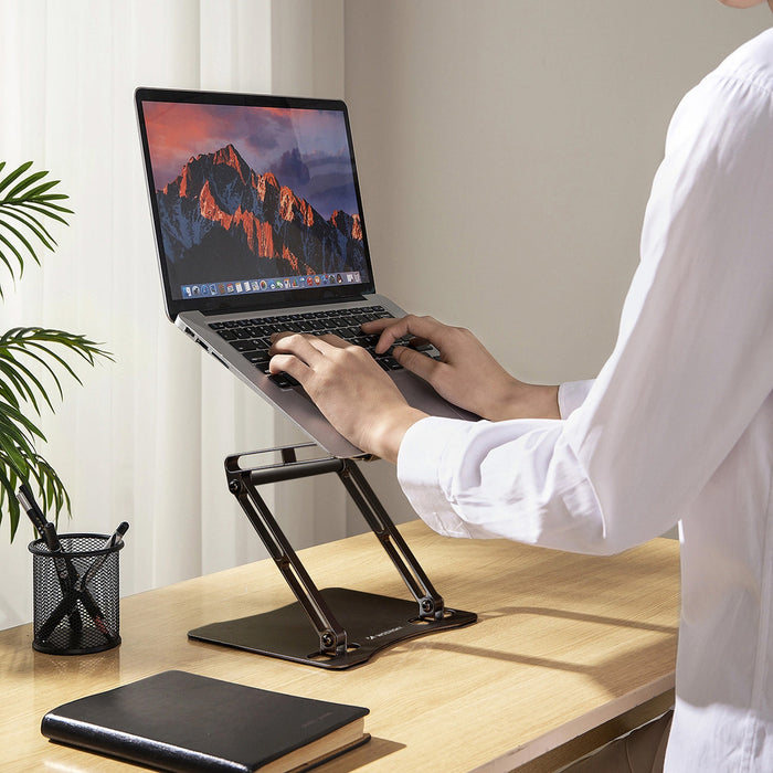 Wozinsky WRS-CPY75DSB Aluminum Laptop and Tablet Stand + Free Smartphone Stand - Black