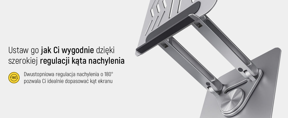 Wozinsky WRS-CPY84SS Aluminum Laptop and Tablet Stand + Free Smartphone Stand - Silver