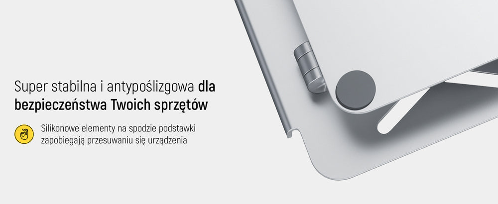 Wozinsky WRS-CPY84SS Aluminum Laptop and Tablet Stand + Free Smartphone Stand - Silver