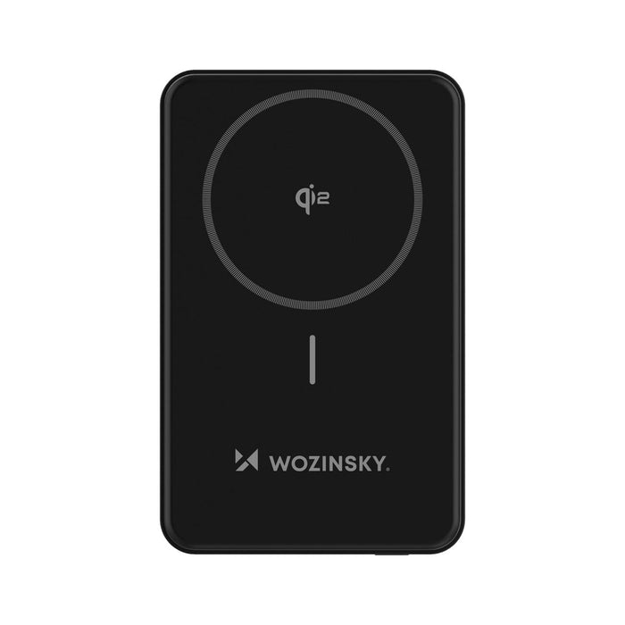 Powerbank Wozinsky WLWP-10KA0Y3S 22.5W PD Qi2 10000 mAh, with stand, 1x USB-A, 1x USB-C - black