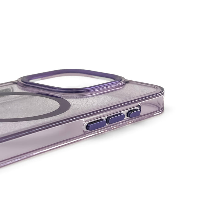 Wozinsky Glitter Case with Mag Safe for Samsung Galaxy S25 - Purple with Glitter