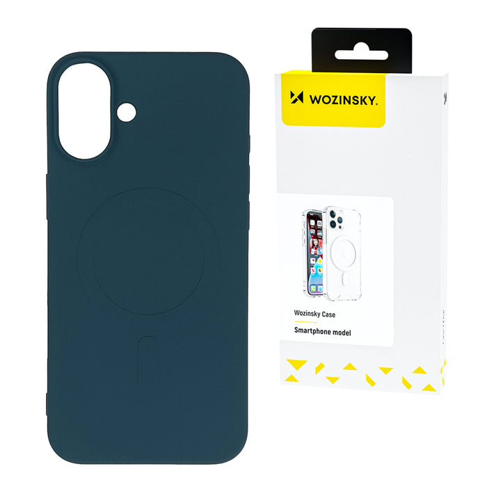 Wozinsky Liquid Silicone Case MagSafe for Samsung Galaxy S24 FE - Dark Blue