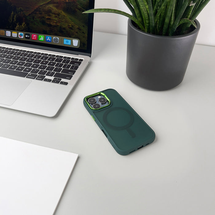Wozinsky Fashion Case with MagSafe for Samsung Galaxy S24 FE - Green
