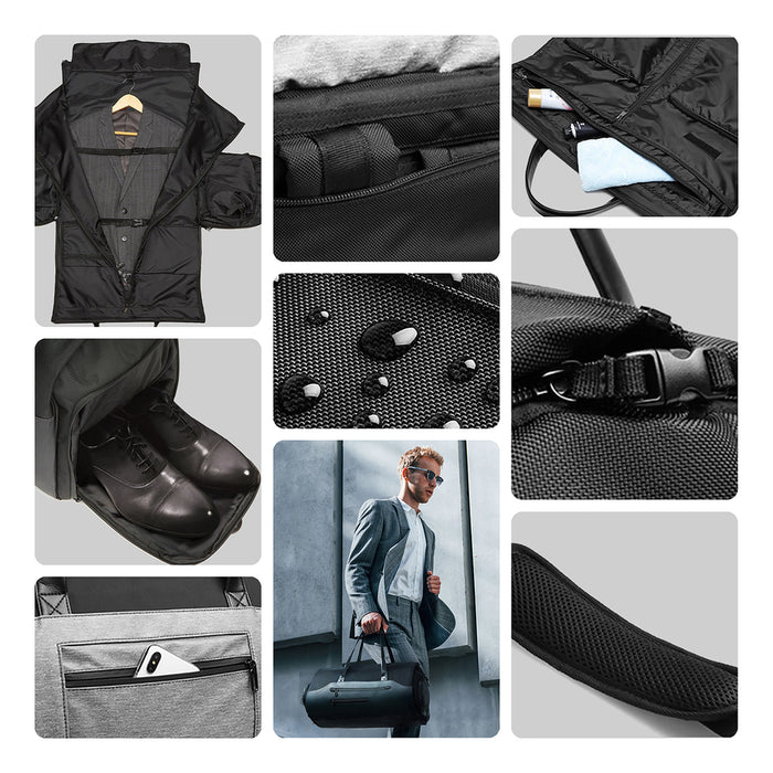 Wozinsky Premium Suit Travel Bag with Wet Pocket (45L) - Black