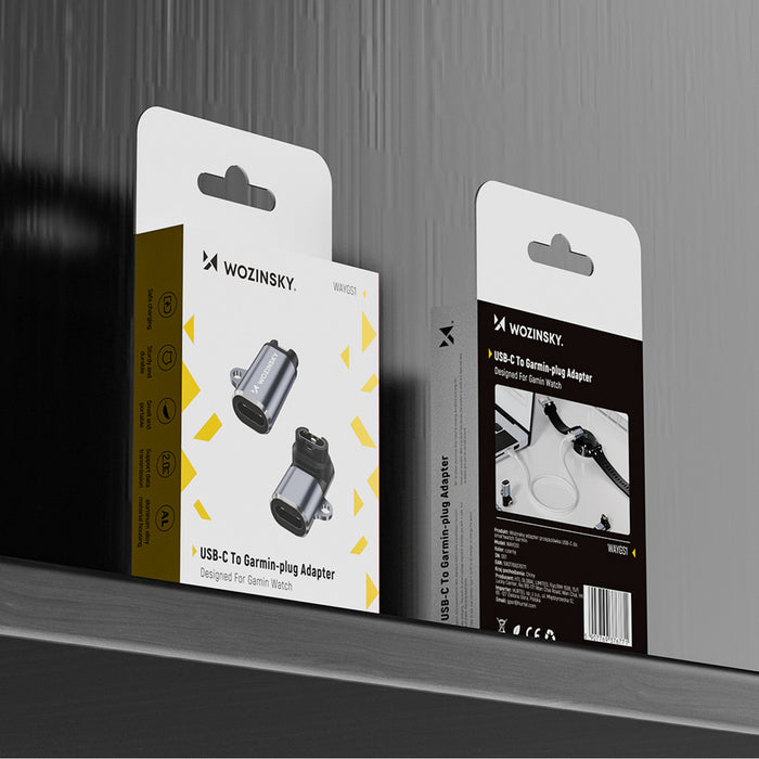 Wozinsky WAYGS1 USB-C Adapter for Garmin Smartwatch - Gray