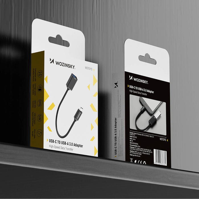 Wozinsky WOTGY1S USB-C 3.0 (male) - USB-A 3.0 (female) OTG Adapter - Black