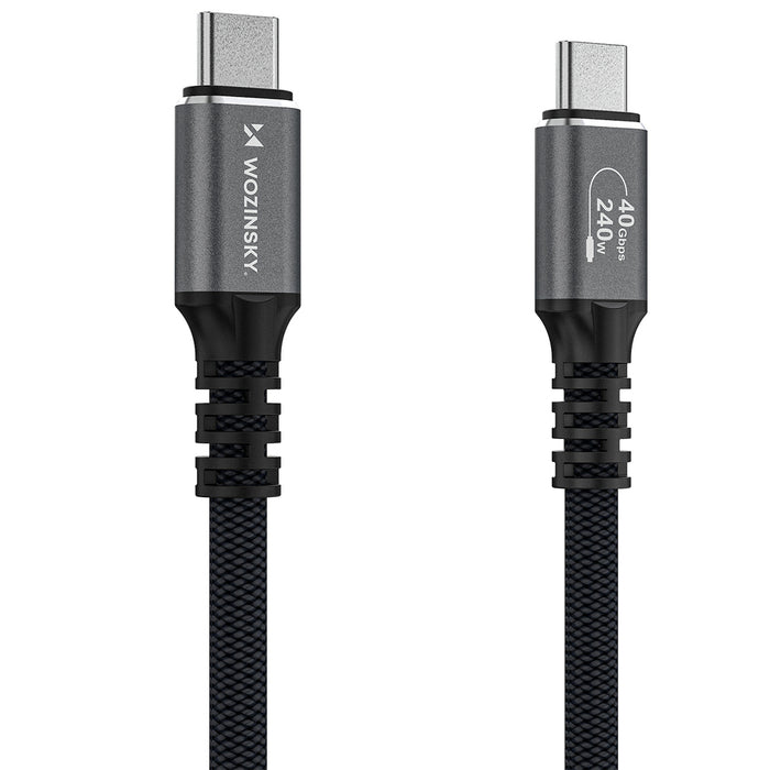 Wozinsky WPS-UY415S USB-C USB4 Cable 40Gb/s 240W 1.5m 4K - Black