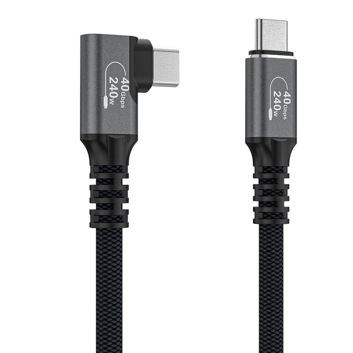 Wozinsky WPS2-UY41S USB-C Thunderbolt 4 240W Angled Cable 2m - Black