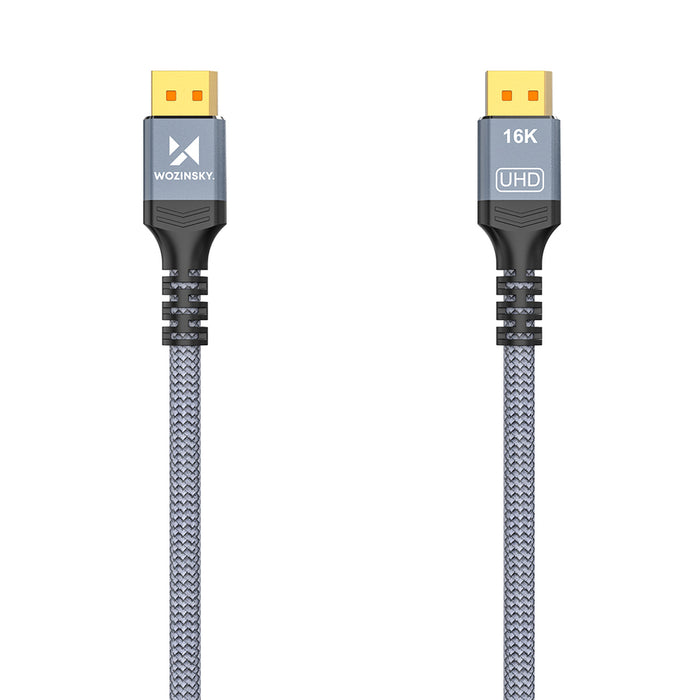 Wozinsky WPS-16AYL1S DisplayPort 2.1 Cable 80Gb/s 16K@60Hz 8K@120Hz 4K@240Hz HDR HDCP DSC 1m - Black