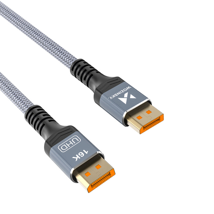 Wozinsky WPS-16AYL2S DisplayPort 2.1 80Gb/s 16K@60Hz 8K@120Hz 4K@240Hz HDR HDCP DSC cable - black