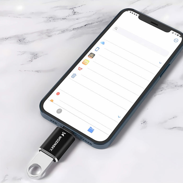 Wozinsky WALA-01 Lightning to USB-A OTG Adapter - Black