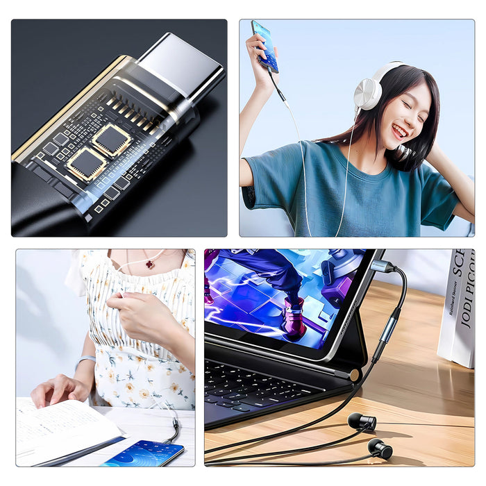 Wozinsky WACM-01 USB-C Adapter - 3.5mm Mini Jack - Black