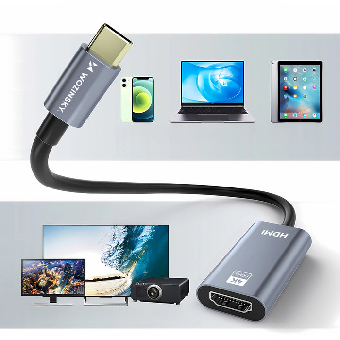 Wozinsky WACH-01 USB-C - HDMI 4K 60Hz Adapter - Black
