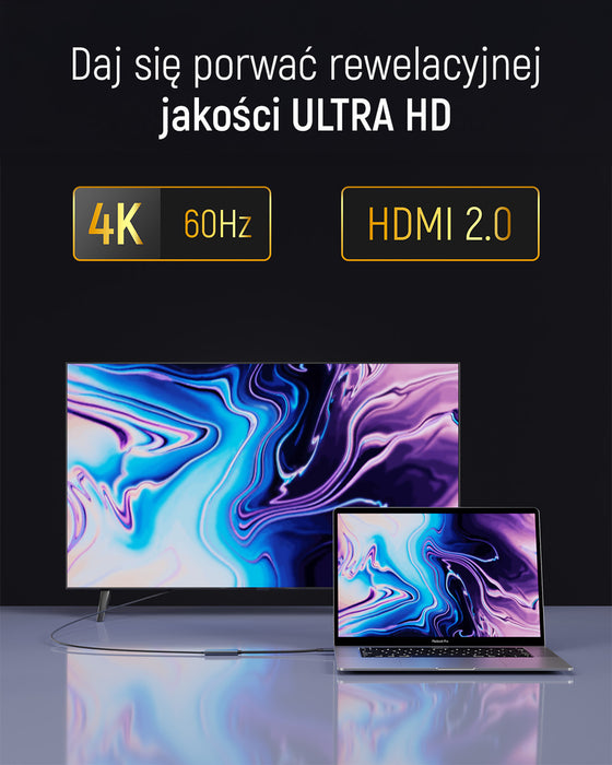 Wozinsky WACH-01 USB-C - HDMI 4K 60Hz Adapter - Black