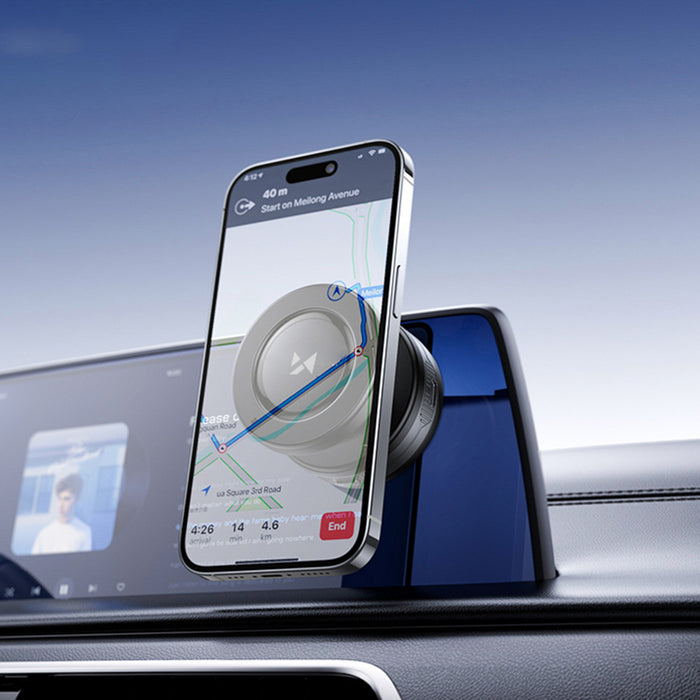 Wozinsky WUSQ-01 Car Holder with Qi Charger Compatible with MagSafe - Black