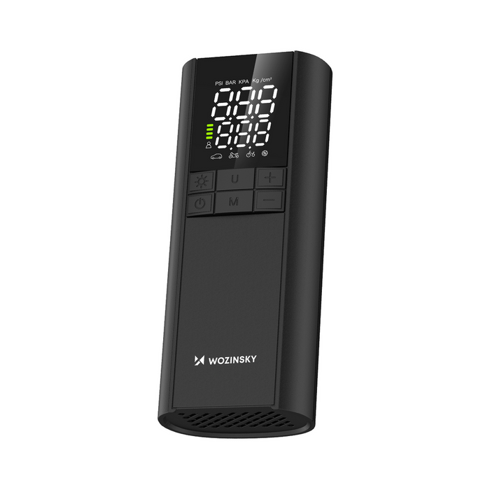 Wozinsky WPEP-8000 compressor, electric pump, 8000mAh power bank, flashlight - black