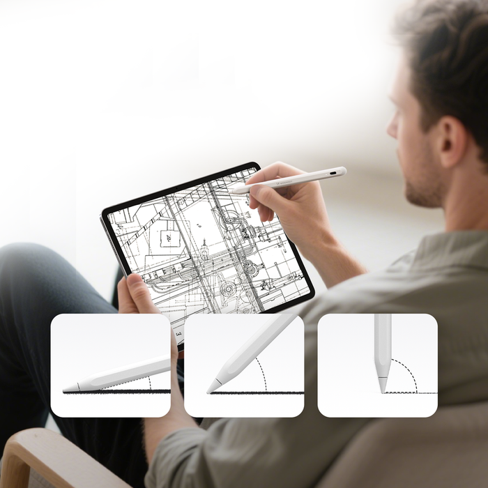 Wozinsky WRA-08 Stylus for iPad USB-C Fast Charging - White