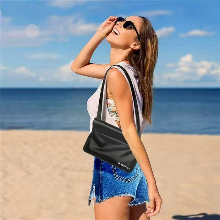 Wozinsky WWS-01 Waterproof PVC Waist Bag - Black