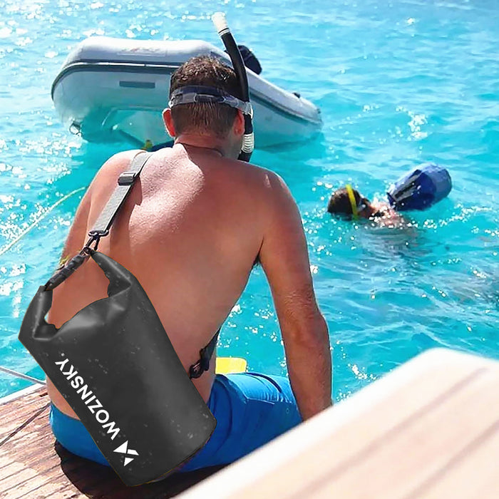 Wozinsky WWK-10 waterproof bag for sup kayak 10l - black