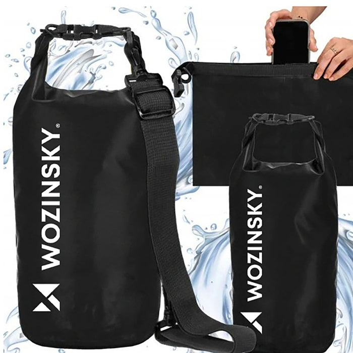 Wozinsky WWK-10 waterproof bag for sup kayak 10l - black