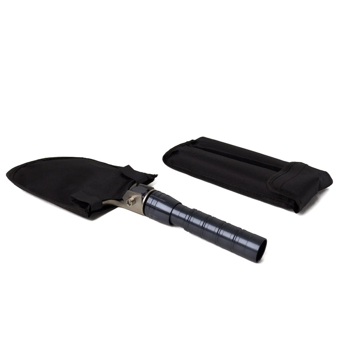 Wozinsky WSS-211 survival bushcraft shovel multifunctional knife breaker flint whistle harpoon 21 in 1 - gray