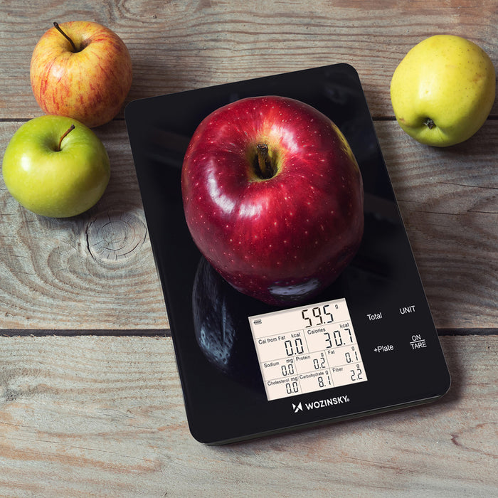 Wozinsky WIK-10 Smart Kitchen Scale with Digital Display, Bluetooth App - Black