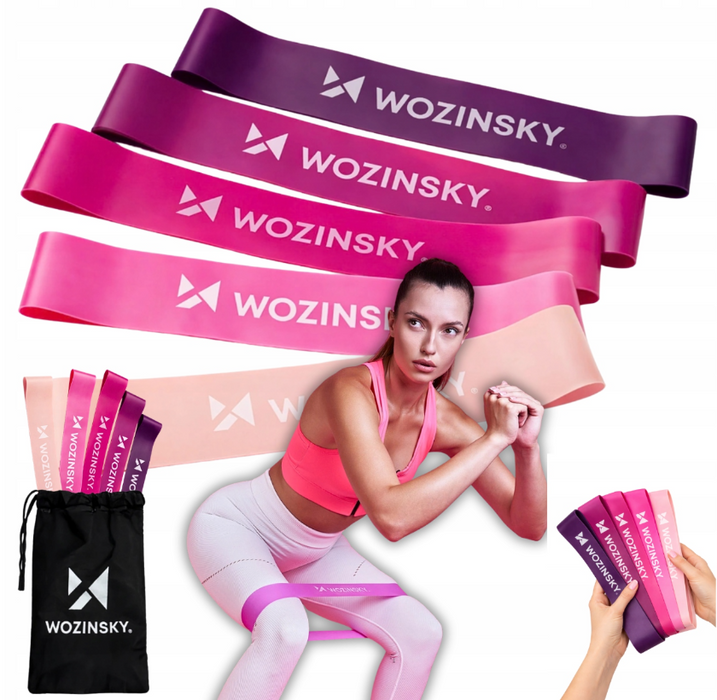 Mini resistance bands Wozinsky WGO-5A activation bands made of TPE - 5 pcs.