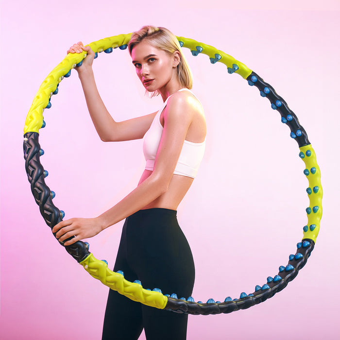Wozinsky WHH-110 Hula Hoop Massager with Nodules - Black and Yellow