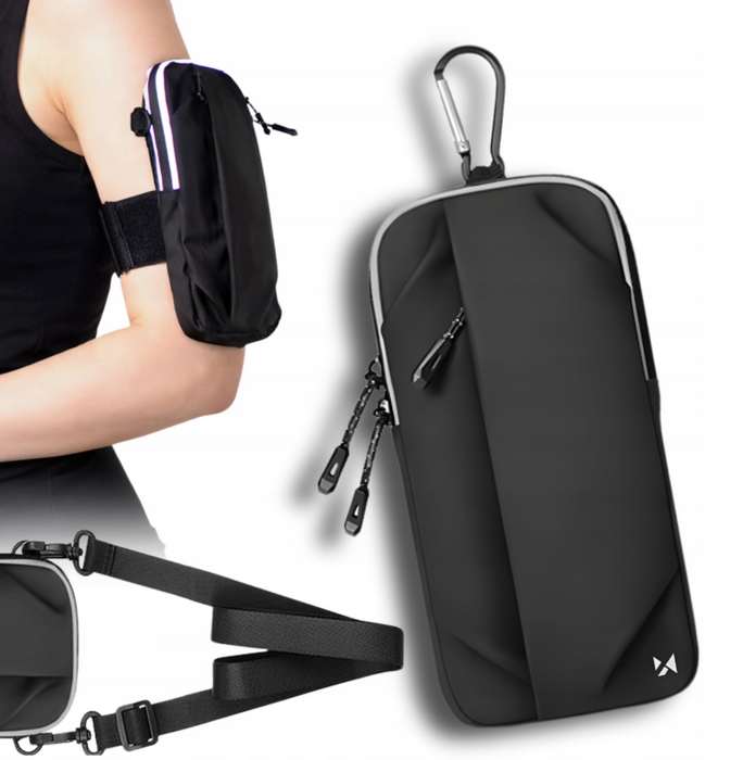 Wozinsky WSDB-B armband phone bag for running - black