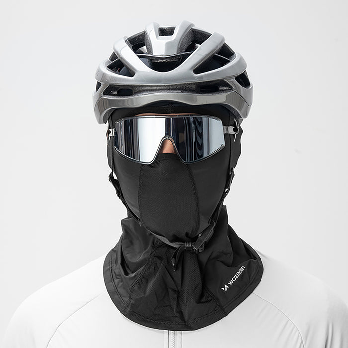 Wozinsky WKM-02B Balaclava Face Mask Motorcycle Bicycle Balaclava with Glasses Holes - Black